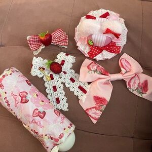 Free with any $100+ purchase. Strawberry lolita accessory set